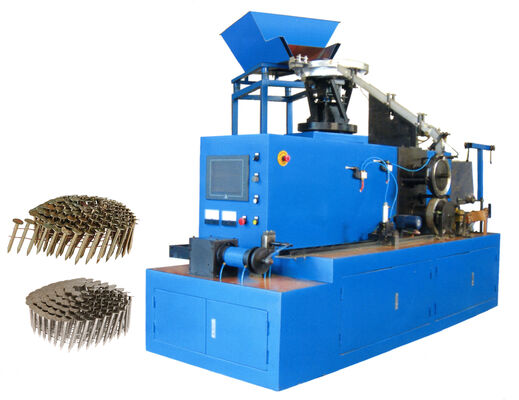 Mesin Collator Kuku Koil Otomatis dengan Daya 1.5KW dan Kontrol PLC untuk Produksi Kuku yang Efisien